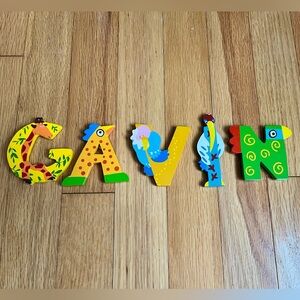 GAVIN Colorful Wooden Alphabet Letters for Kids from Tatiri